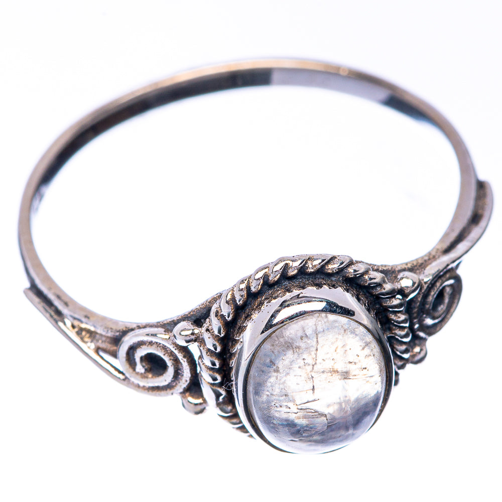 Rainbow Moonstone Dainty Ring Size 9 (925 Sterling Silver) R145284