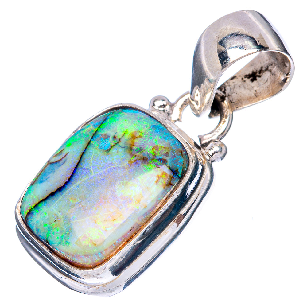 Rare Sterling Opal Pendant 1 1/8" (925 Sterling Silver) P42894