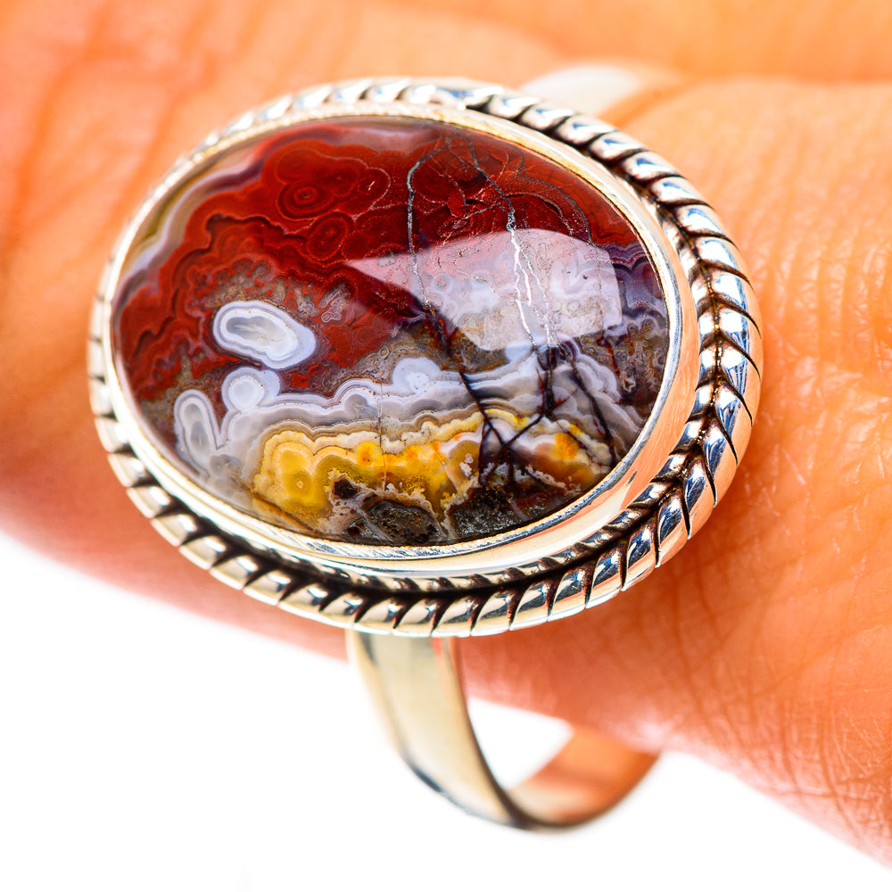 Crazy Lace Agate Ring Size 11.5 (925 Sterling Silver) RING138528