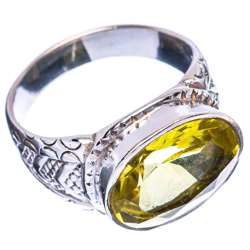 Faceted Citrine Ring Size 6.75 (925 Sterling Silver) R3312