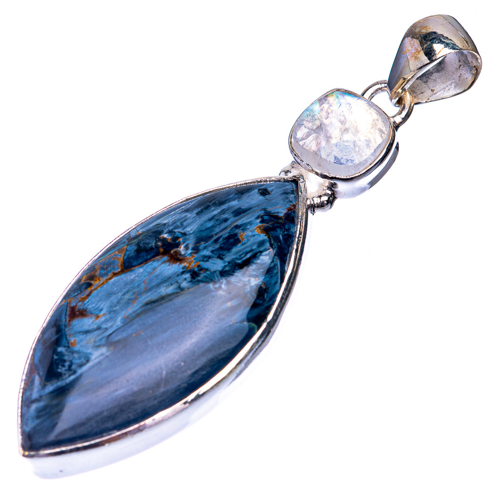 Pietersite, Rainbow Moonstone Pendant 2 1/8" (925 Sterling Silver) P39293