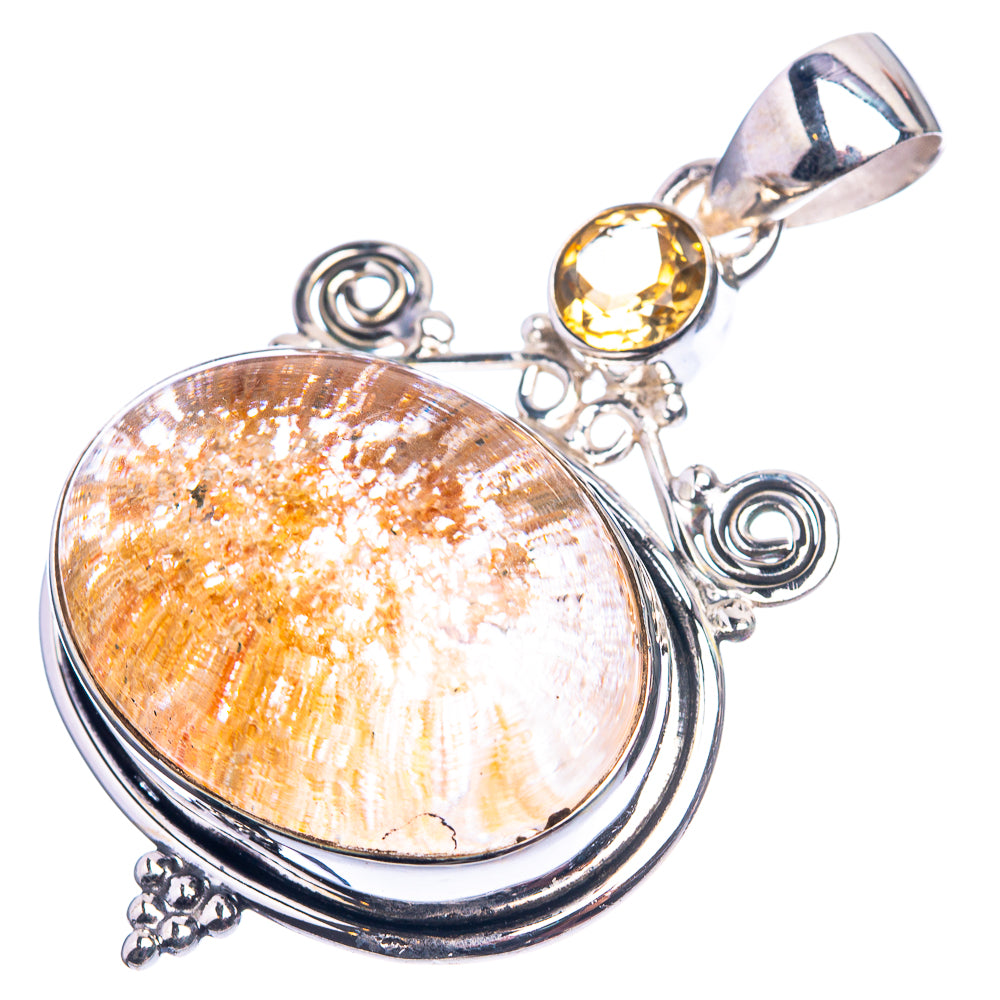 Garden Quartz, Citrine Pendant 1 7/8" (925 Sterling Silver) P38896