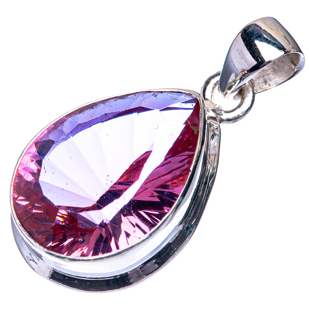 Faceted Color Change Alexandrite (Lab.) Pendant 1 1/8" (925 Sterling Silver) P39290