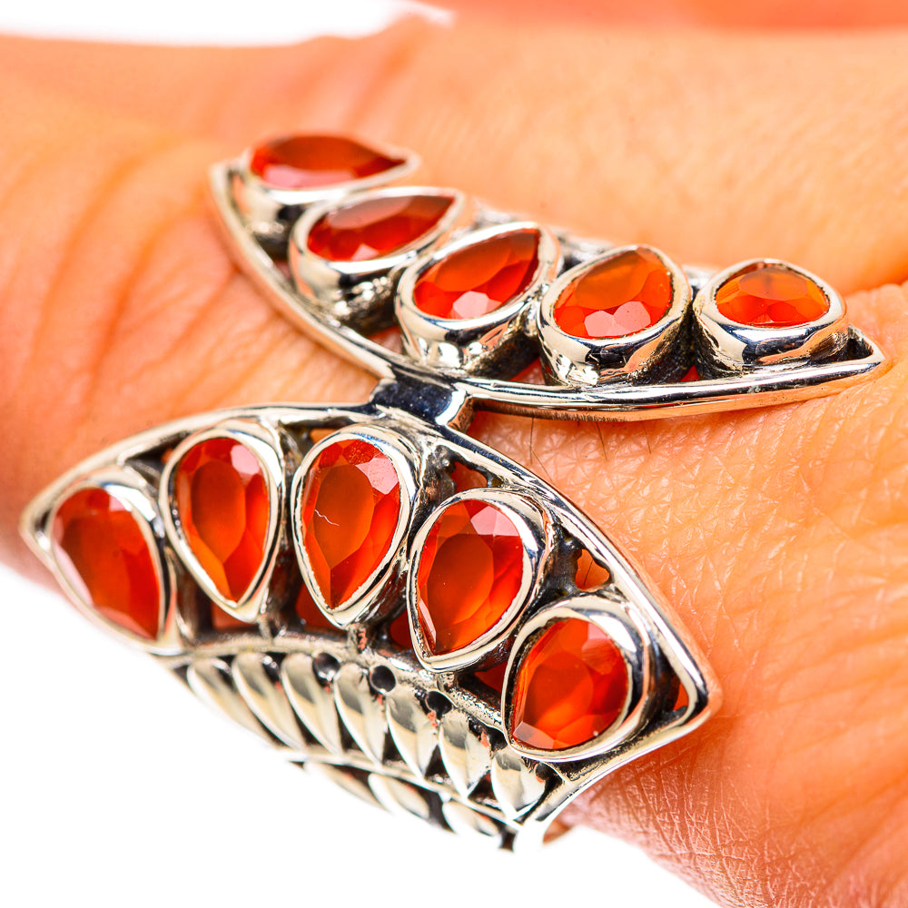 Large Carnelian Ring Size 9.75 (925 Sterling Silver) RING138636
