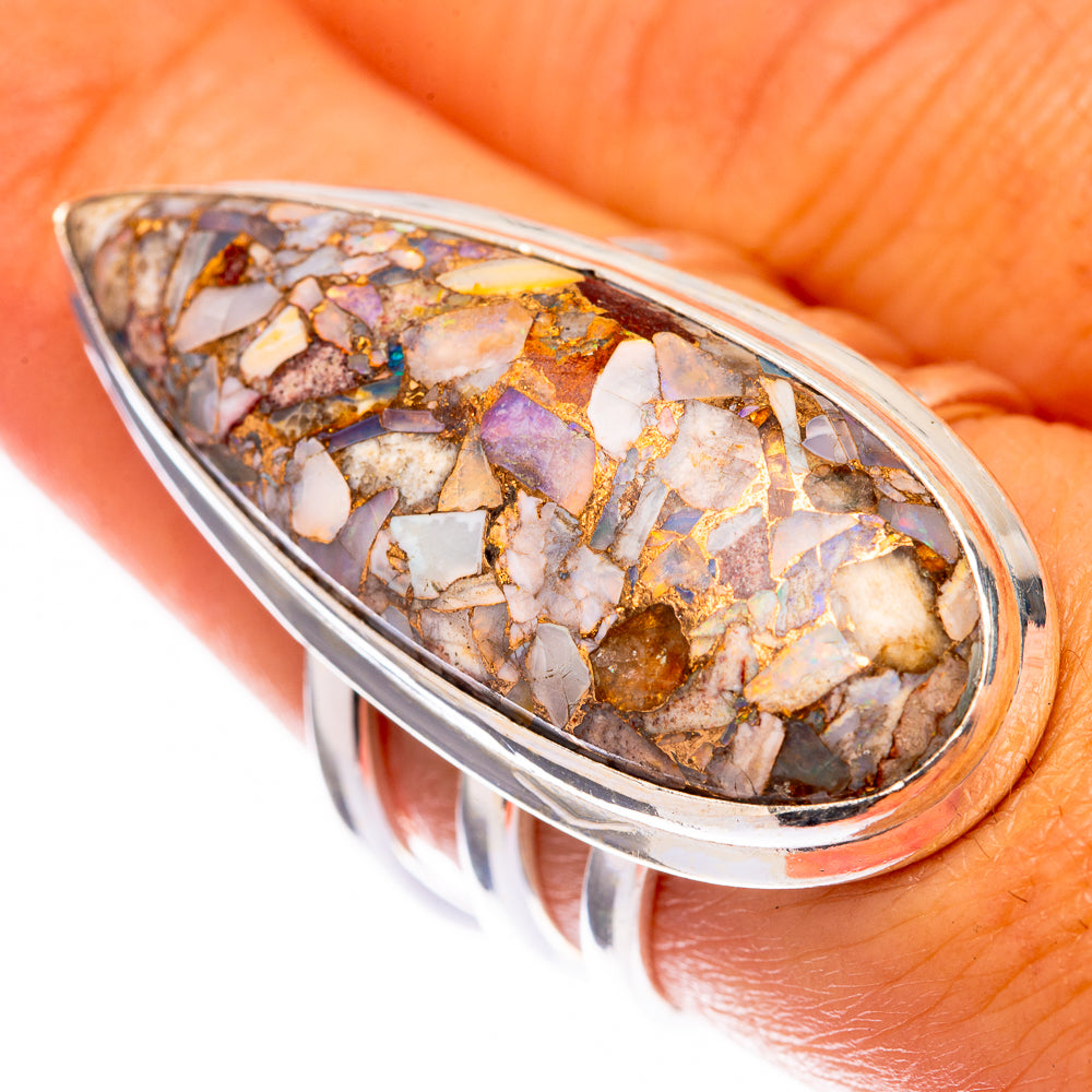 Large Brecciated Ethiopian Opal 925 Sterling Silver Ring Size 7.75 (925 Sterling Silver) RING140429