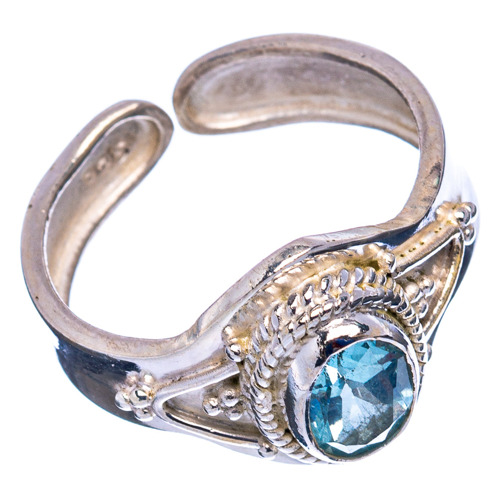 Blue Topaz Ring Size 7 (.925 Sterling Silver)