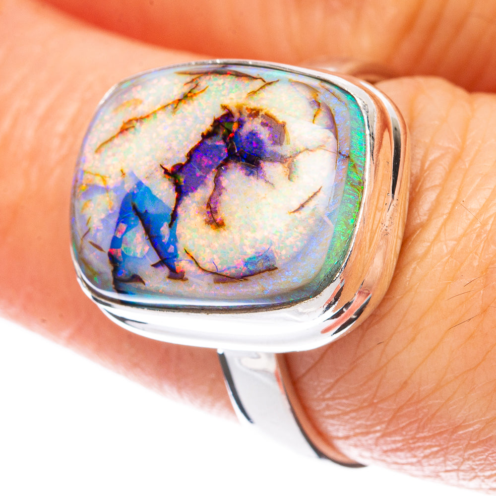 Rare Sterling Opal Ring Size 7.5 (925 Sterling Silver) R2996