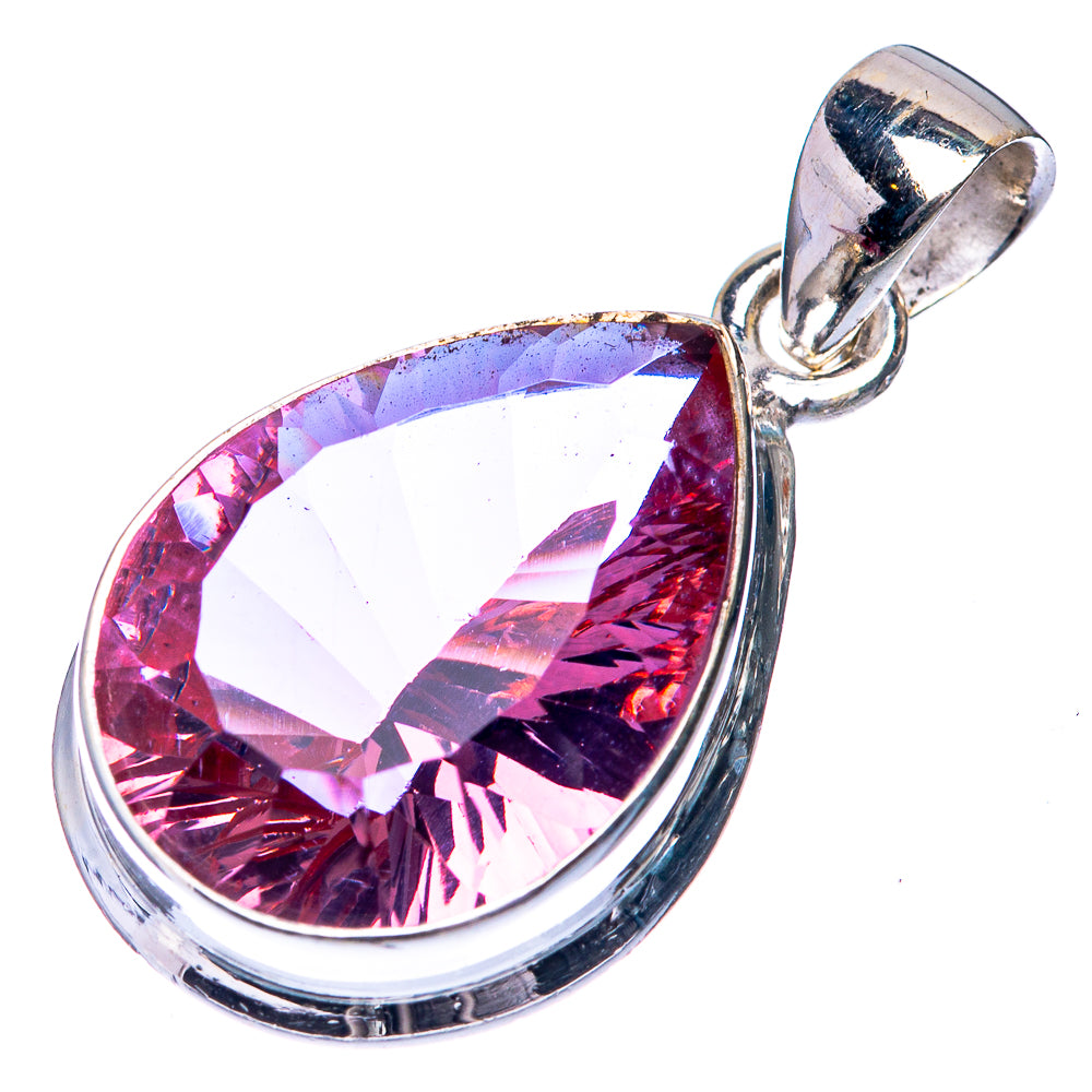 Faceted Color Change Alexandrite (Lab.) Pendant 1 1/8" (925 Sterling Silver) P39240