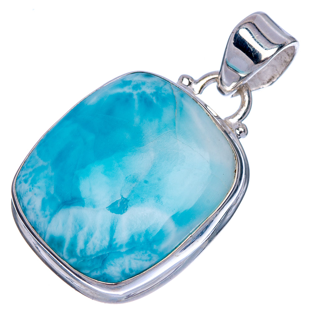 Larimar Pendant 1 1/4" (925 Sterling Silver) P40155