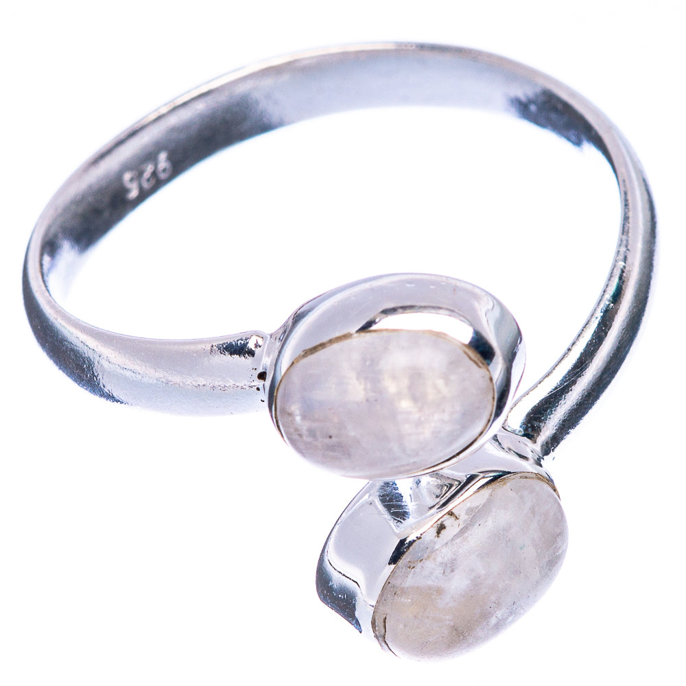 Rainbow Moonstone Dainty Ring Size 7 Adjustable (925 Sterling Silver) R5712