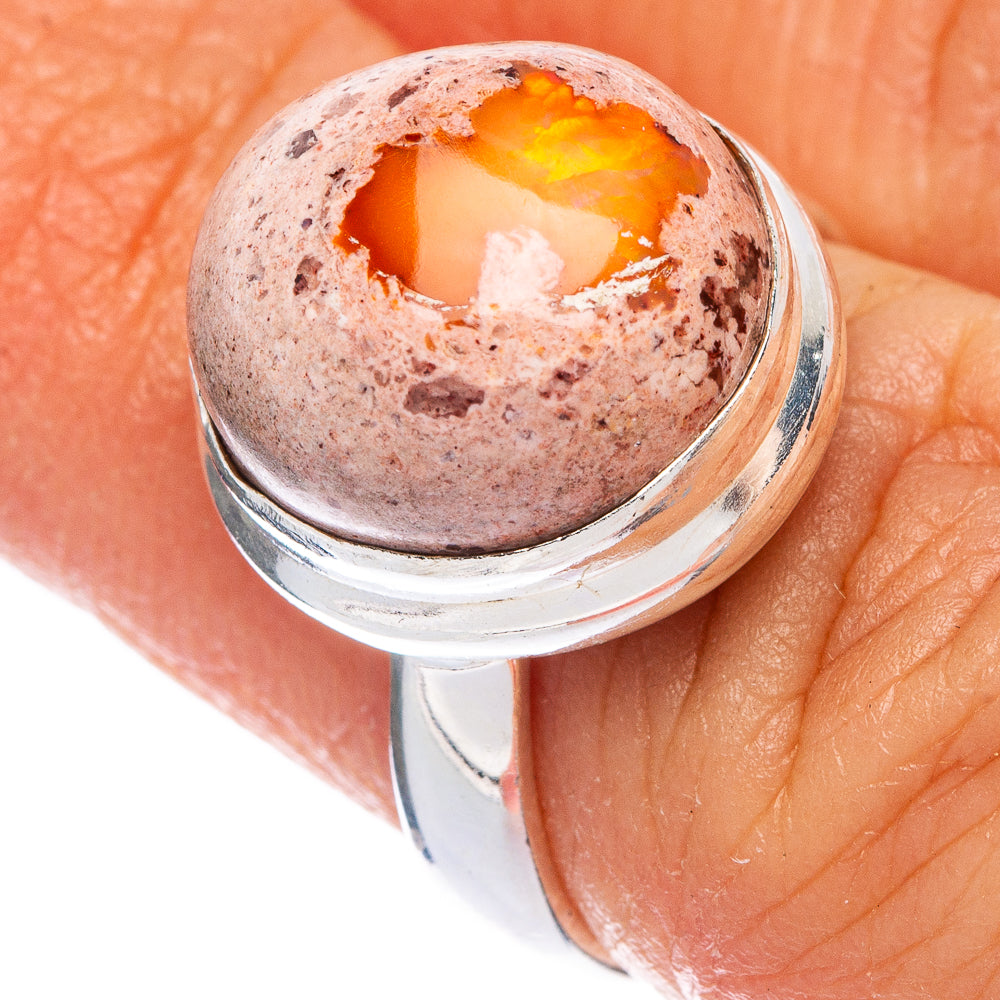 Rare Mexican Fire Opal Ring Size 6 (925 Sterling Silver) R146576