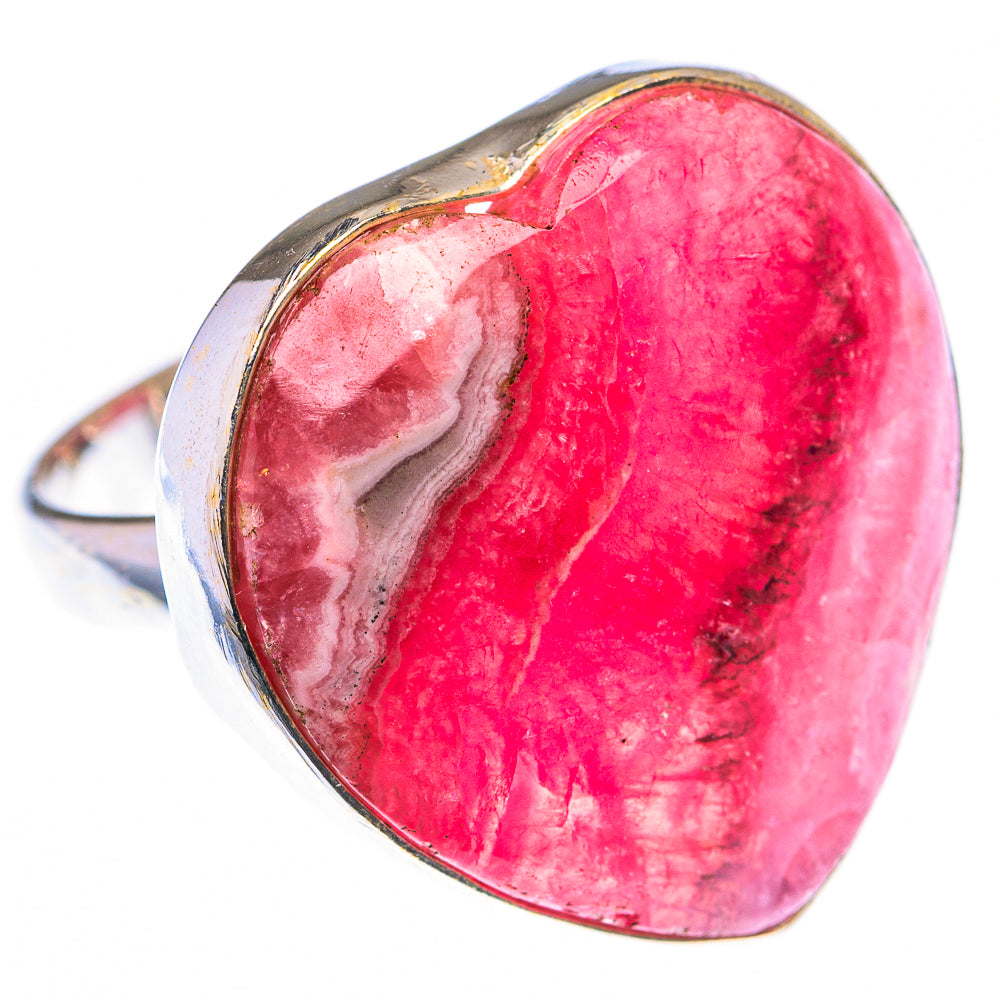 Large Rhodochrosite Ring Size 8.5 (925 Sterling Silver) RING140009