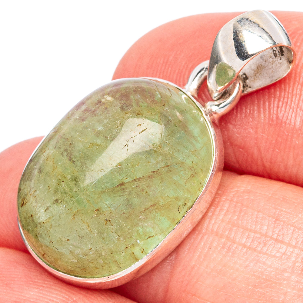 Natural Colombian Emerald Pendant 1 1/8" (925 Sterling Silver) P43371