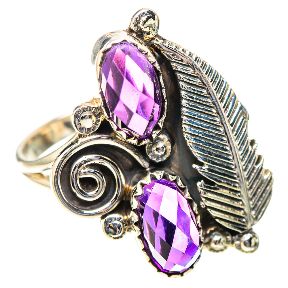 Faceted Amethyst Ring Size 7.75 (925 Sterling Silver) RING138858