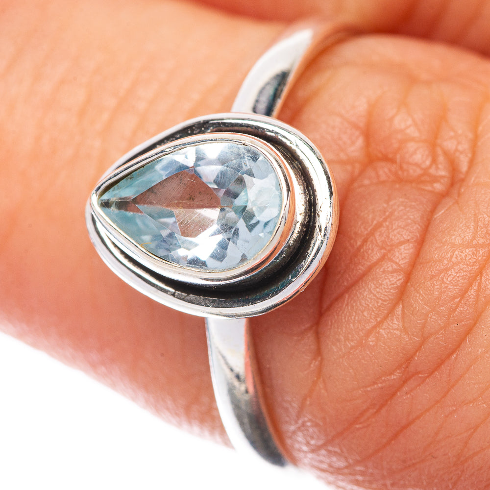 Blue Topaz Dainty Ring Size 7 (925 Sterling Silver) R145287