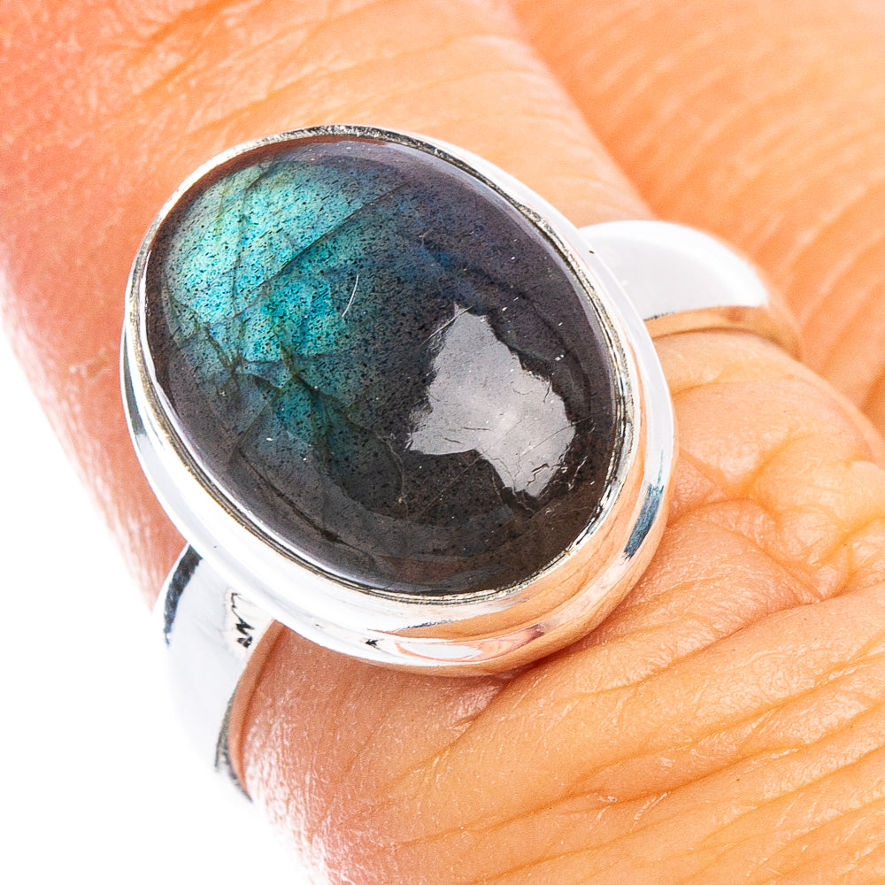Labradorite Ring Size 6 (925 Sterling Silver) R6764