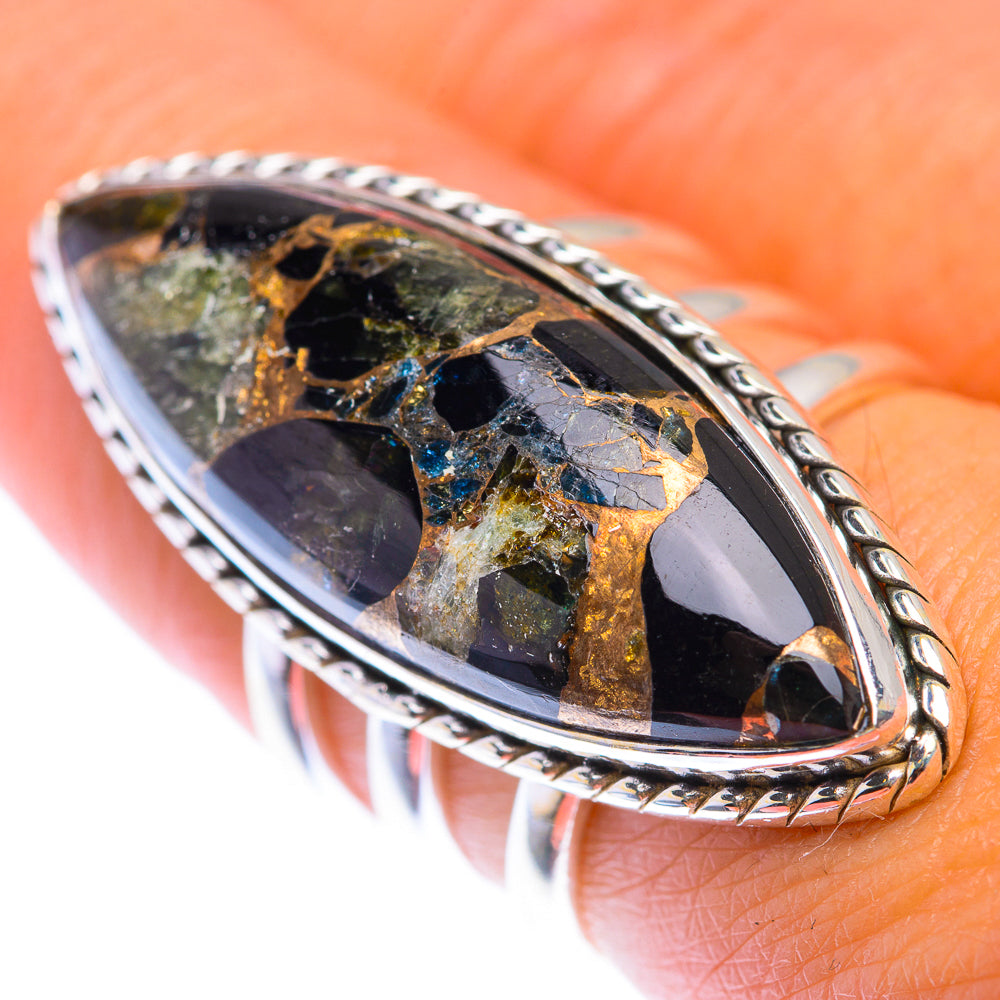 Large Mohave Black Onyx Ring Size 7.5 (925 Sterling Silver) RING140033
