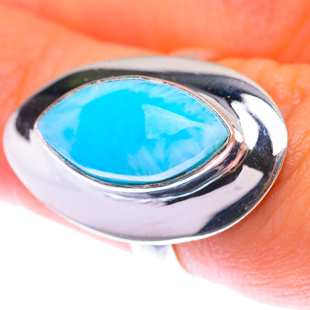 Larimar, Blue Topaz Ring Size 6.25 (925 Sterling Silver) RING139959