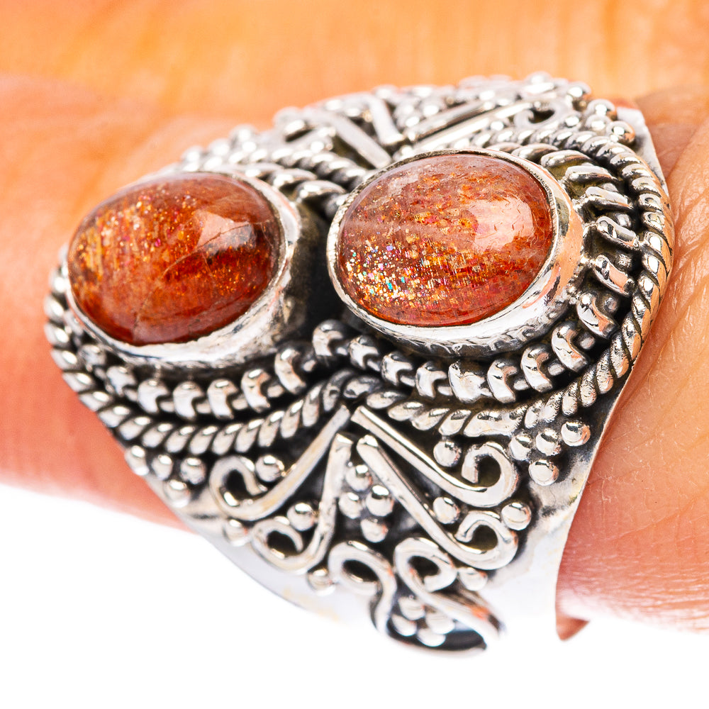 Sunstone Ring Size 7.25 (925 Sterling Silver) R4221