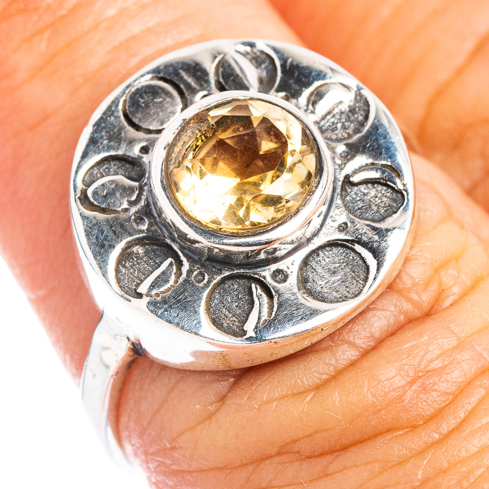 Citrine Dainty Ring Size 7 (.925 Sterling Silver)