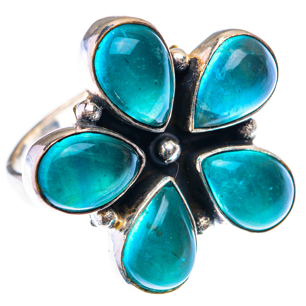 Large Blue Fluorite Ring Size 7.5 (925 Sterling Silver) RING140040