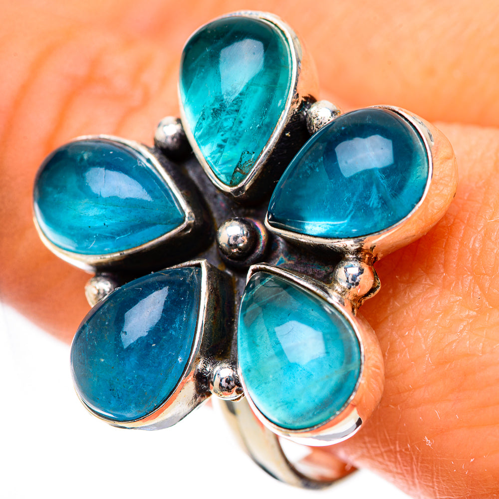 Large Blue Fluorite Ring Size 10 (925 Sterling Silver) RING139850