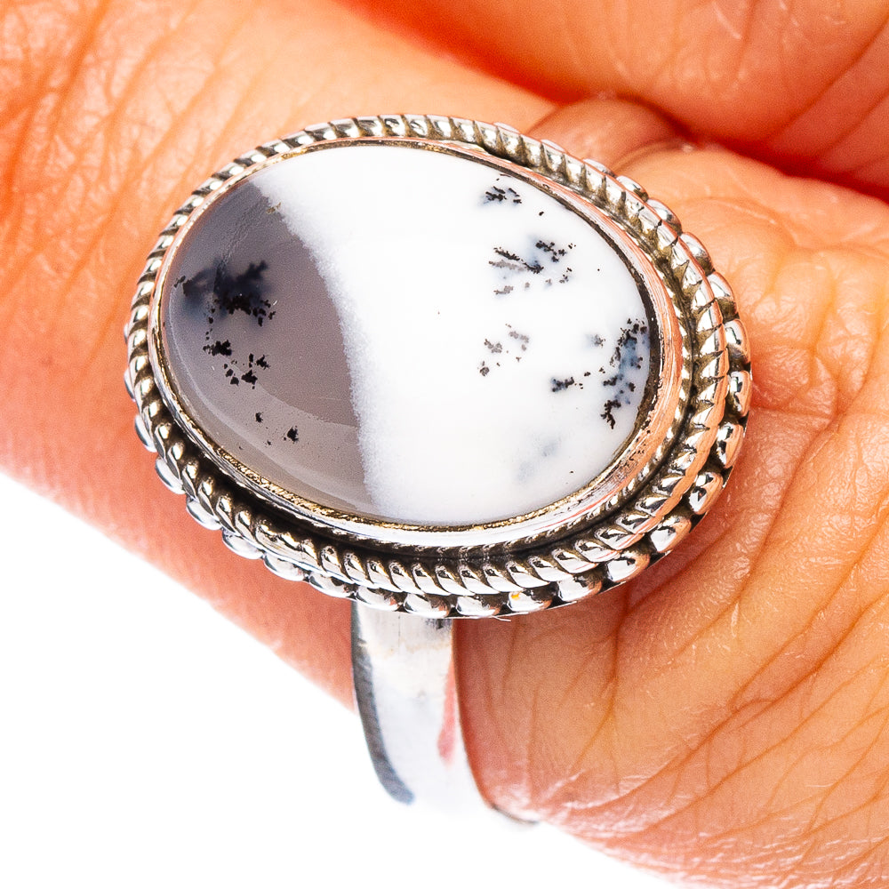 Dendritic Opal Ring Size 7.5 (925 Sterling Silver) R7955