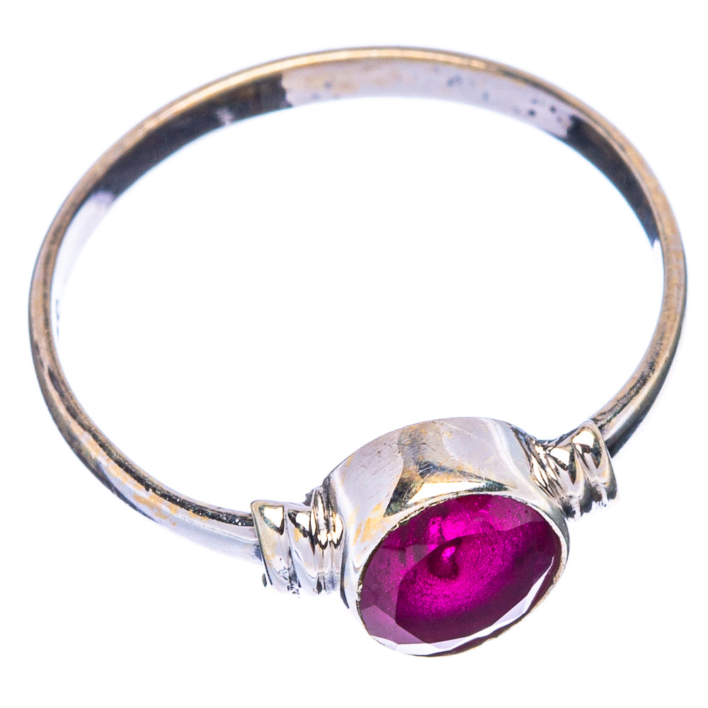 Glass Filled Ruby Dainty Ring Size 6.25 (925 Sterling Silver) R146915