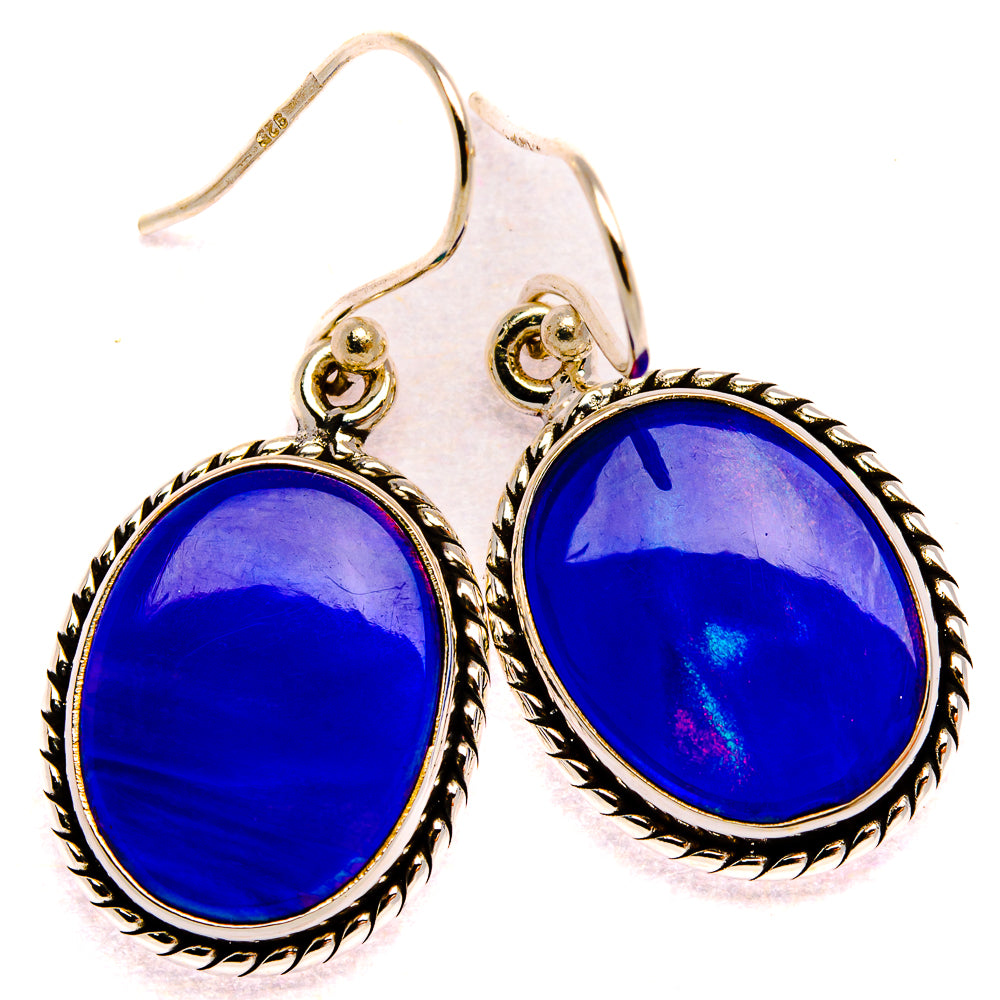 Aura Opal Earrings 1 3/8" (925 Sterling Silver) EARR432016