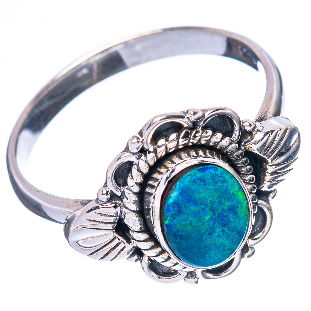 Rare Doublet Opal Ring Size 7.75 (925 Sterling Silver) R4291