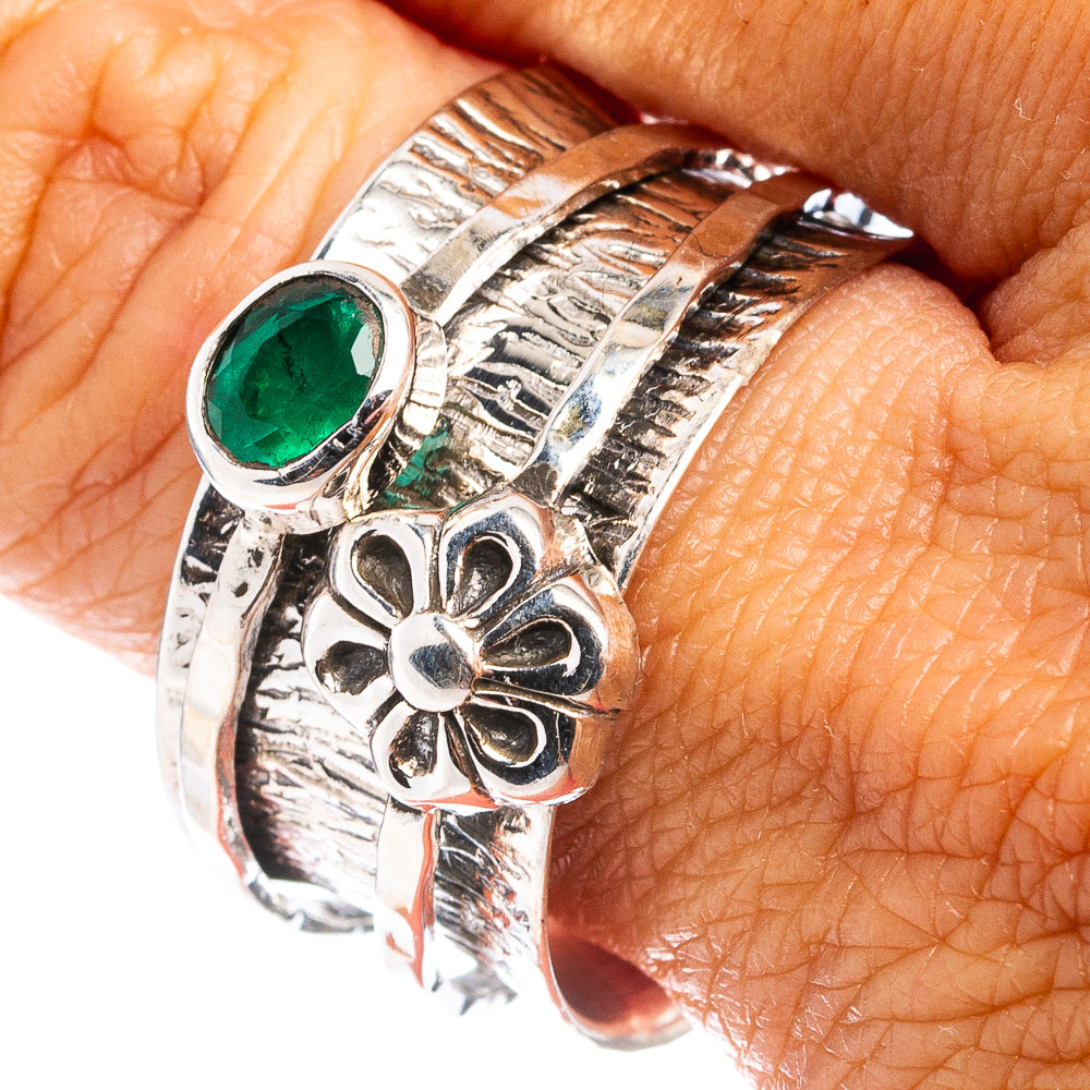 Premium Zambian Emerald Ring Size 10.25 (.925 Sterling Silver)