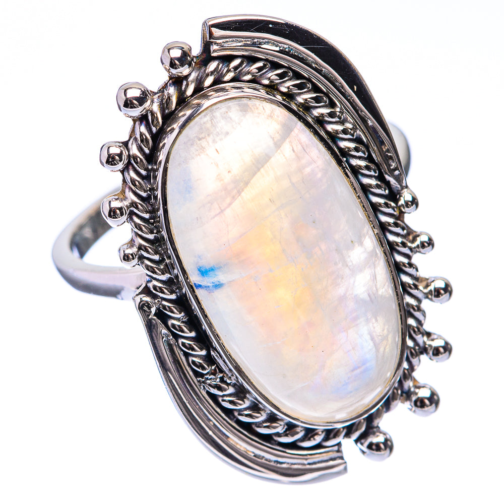 Premium Rainbow Moonstone Ring Size 8.25 (925 Sterling Silver) R141869