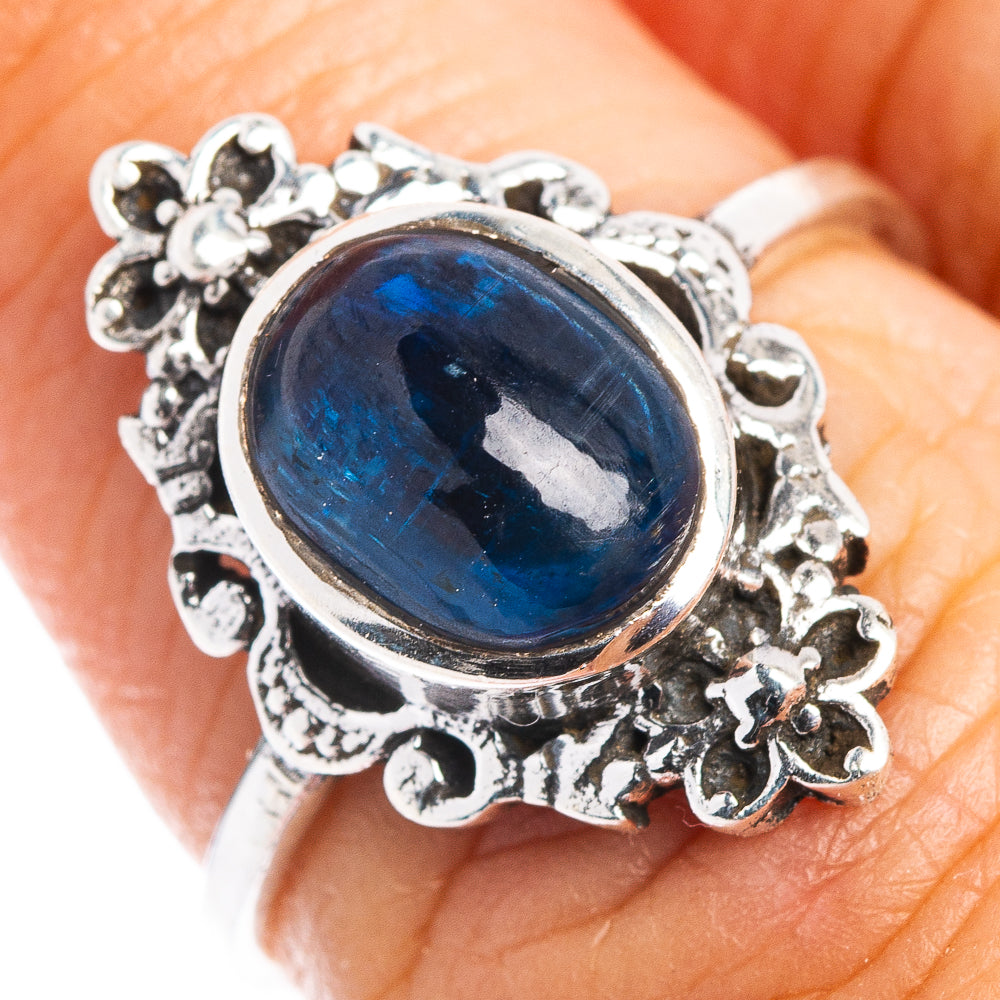 Kyanite Dainty Ring Size 6.75 (.925 Sterling Silver)