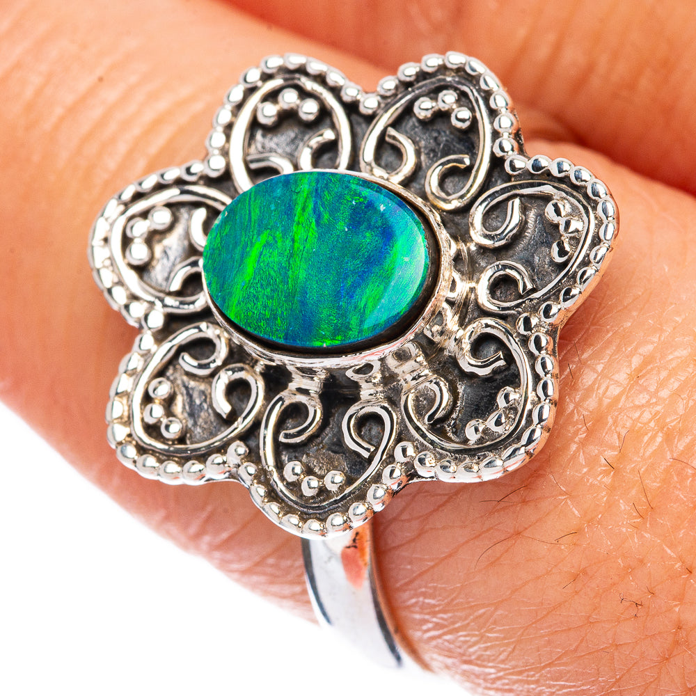 Rare Doublet Opal Ring Size 8.25 (925 Sterling Silver) R3292