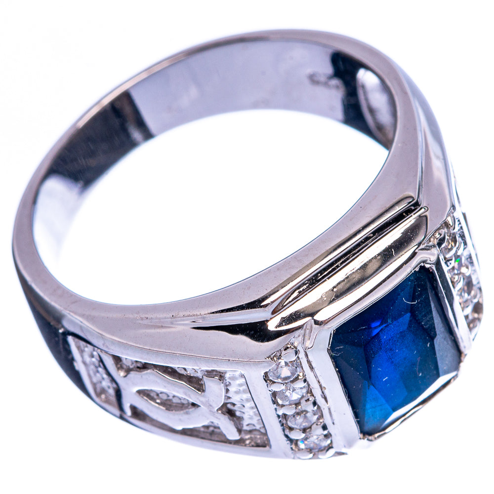 Sapphire Agate Ring Size 10.25 (925 Sterling Silver) R146006