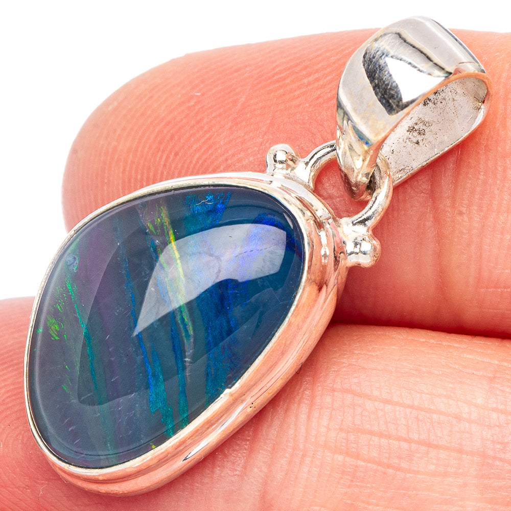 Rare Triplet Opal Pendant 1 1/4" (925 Sterling Silver) P44178