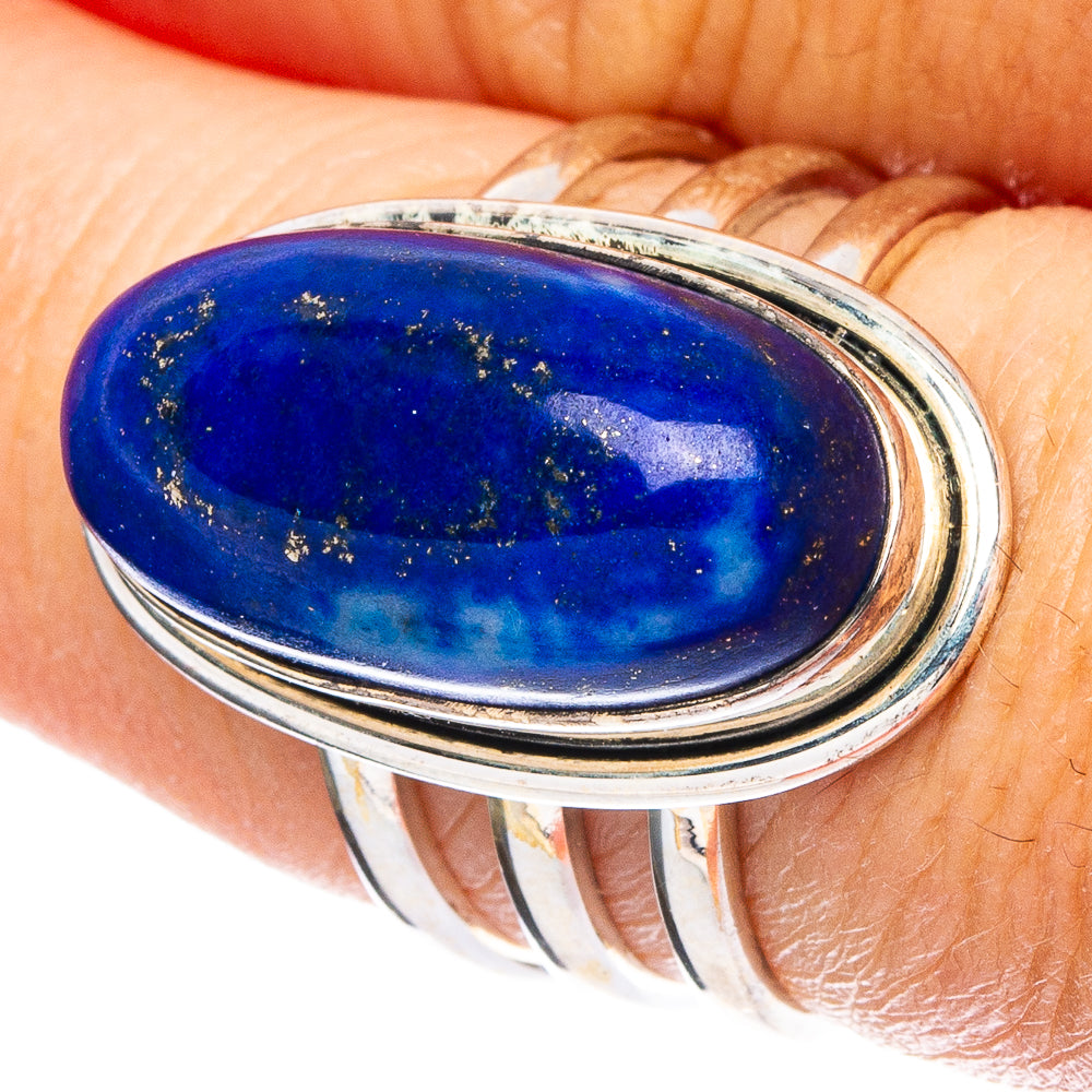 Lapis Lazuli 925 Sterling Silver Ring Size 7.25 (925 Sterling Silver) R6039