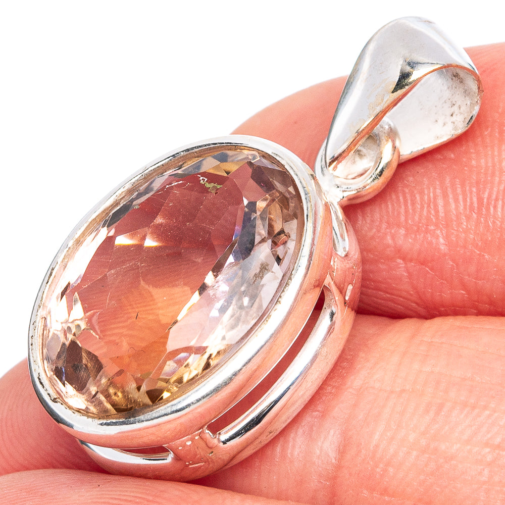 Rare Faceted Ametrine Pendant 1 1/8" (925 Sterling Silver) P43353