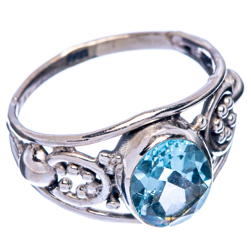 Blue Topaz Dainty Ring Size 6.5 (925 Sterling Silver) R145766