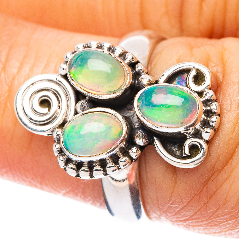 Rare Ethiopian Opal Ring Size 6.75 (925 Sterling Silver) R4323