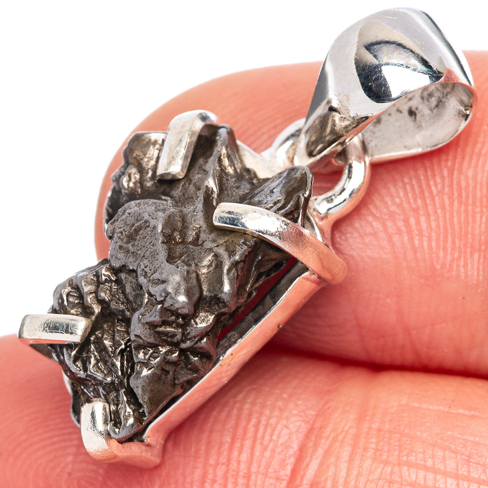 Rare Campo Del Cielo Meteorites  Pendant 1 1/8" (925 Sterling Silver) P41647