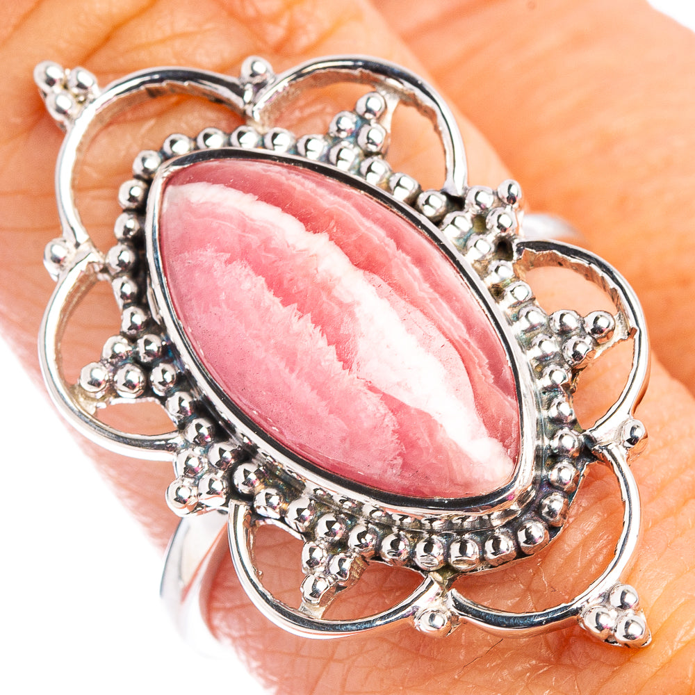 Premium Rhodochrosite Ring Size 8.75 (.925 Sterling Silver)