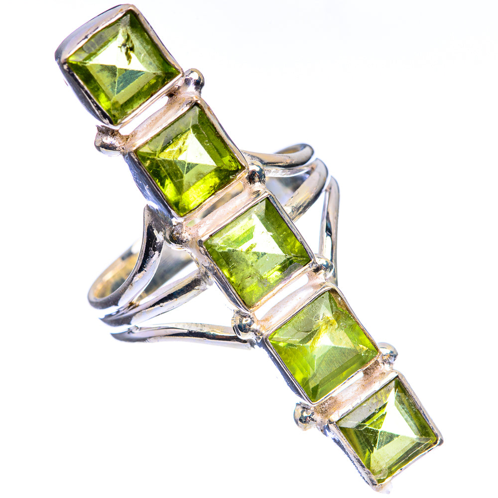 Large Peridot Ring Size 8 (925 Sterling Silver) R143033