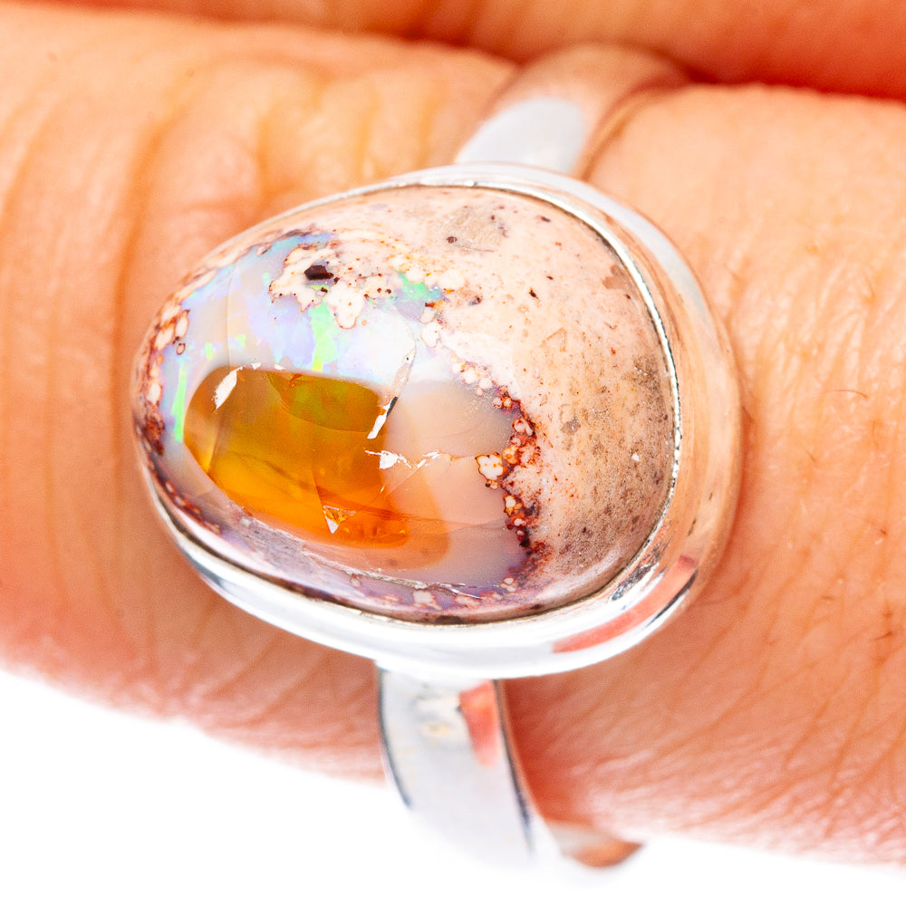 Rare Mexican Fire Opal Ring Size 10 (925 Sterling Silver) R2532