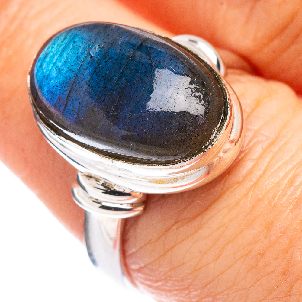 Labradorite Ring Size 8 (.925 Sterling Silver)