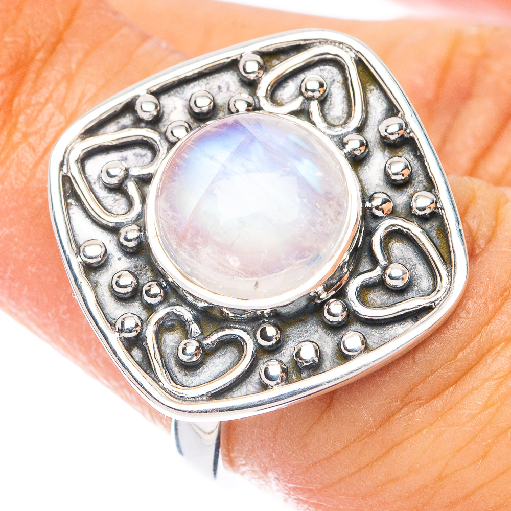 Premium Rainbow Moonstone Ring Size 5.75 (925 Sterling Silver) RING7745