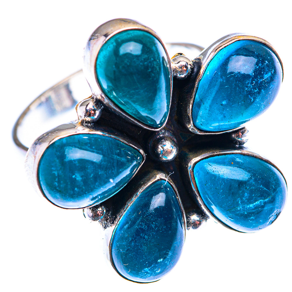 Large Blue Fluorite Ring Size 9 (925 Sterling Silver) RING140224