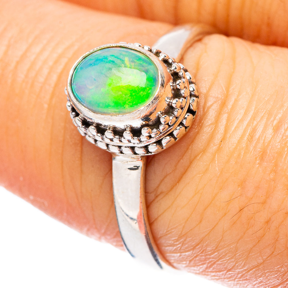 Rare Ethiopian Opal Ring Size 8 (925 Sterling Silver) R4338