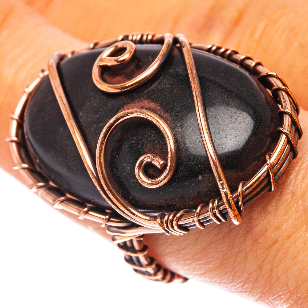 Jet Ring Size 7.25 (Oxidized Copper)
