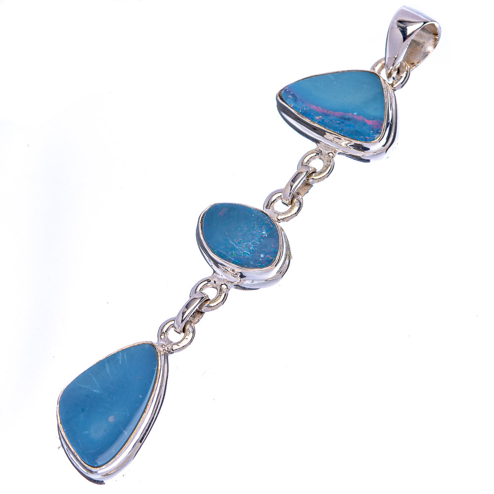 Rare Doublet Opal Pendant 2 3/4" (.925 Sterling Silver)